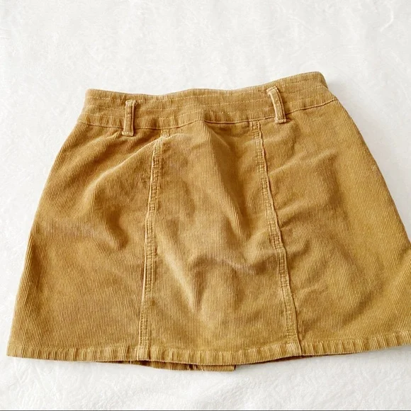 Corduroy Button Down Cargo Pocket Mini Skirt - Picture 7 of 11